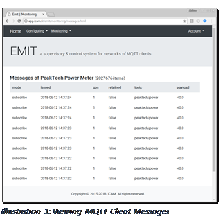 Zone de Texte:  
Illustration 10: Viewing MQTT Client Messages
